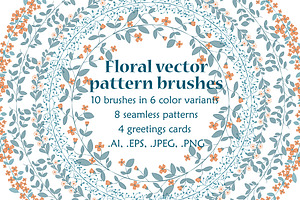 Floral Vector Brushes Collection