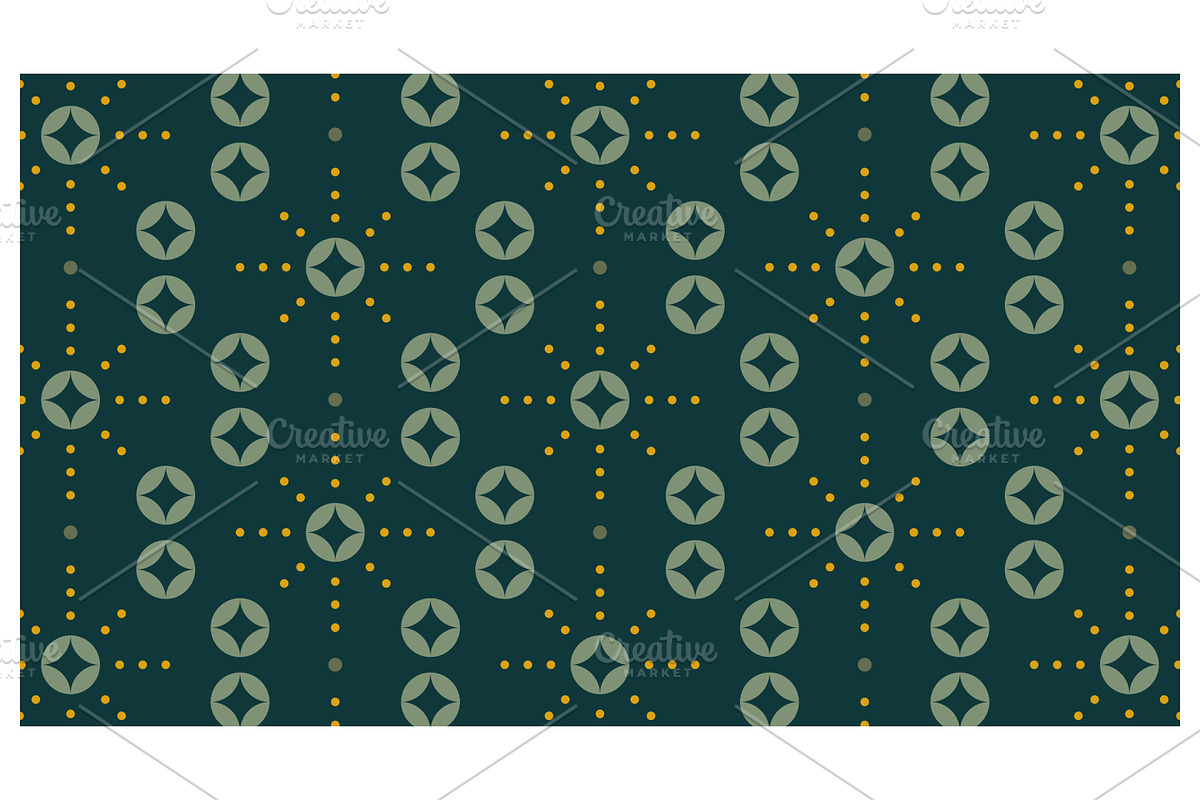 Geometric teal circle and dots, a Decorative Illustration by Creative Backgrounds