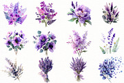Watercolor Lavender & Purple Flowers, an Illustration by Designworld (Thumbnail 4 of 5)