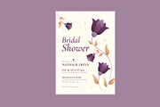 Floral Bridal Shower Invitation, a Card Template by Neermana (Thumbnail 3 of 4)