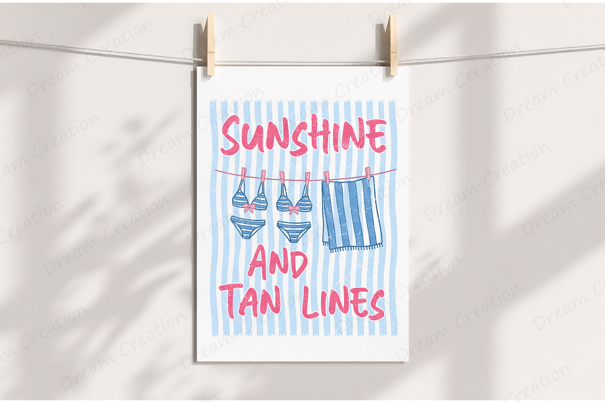 Summer Beach PNG Hand Drawn Line Art, an Illustration by Dream Creation (Photo 4 of 7)