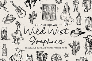 Wild West Vector Illustration Set, an Object Illustration by The October Creative