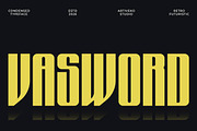 Vasword – Condensed Retro Font, a Sans Serif Font by Artiveko (Thumbnail 1 of 8)