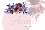Burgundy & Navy Florals, an Illustration by Feather Grace Designs (Thumbnail 7 of 15)