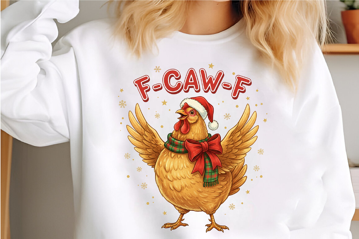 Quirky Santa Hat Chicken Illustratio, an Illustration by Libby Wishes (Photo 2 of 6)