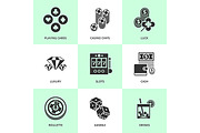 Set of flat casino icons., an Icon by painterr (Thumbnail 3 of 4)