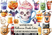Halloween Drinks Cuties PNG Set, an Illustration by Craft Nest (Thumbnail 1 of 4)