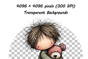 Whimsical Birthday Boy Clipart PNG, an Illustration by one-touch (Thumbnail 17 of 18)