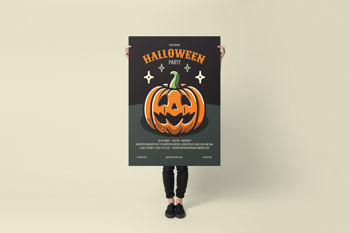 Halloween Poster + Social Media, a Social Media Template by Juru Rancang Graphic (Photo 3 of 3)