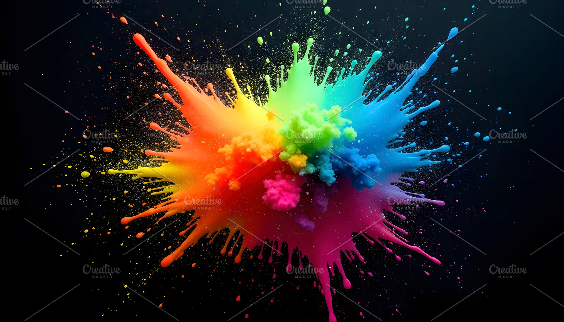 Vibrant Ink Collage With  white back, a Photo by LOGOCREATIVE