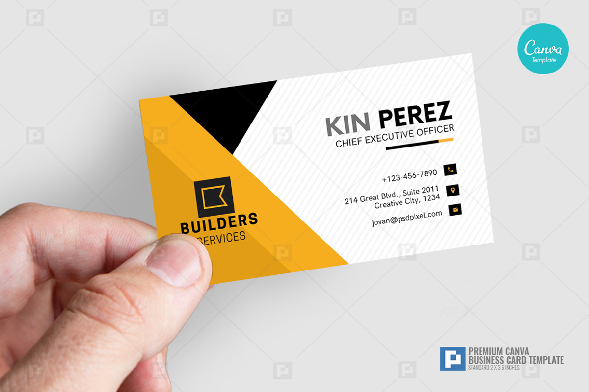 Construction Canva Business Card 13, a Business Card Template by PSDPixel (Photo 4 of 4)