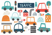 Traffic clipart set, a Decorative Illustration by Poppymoondesign (Thumbnail 1 of 3)