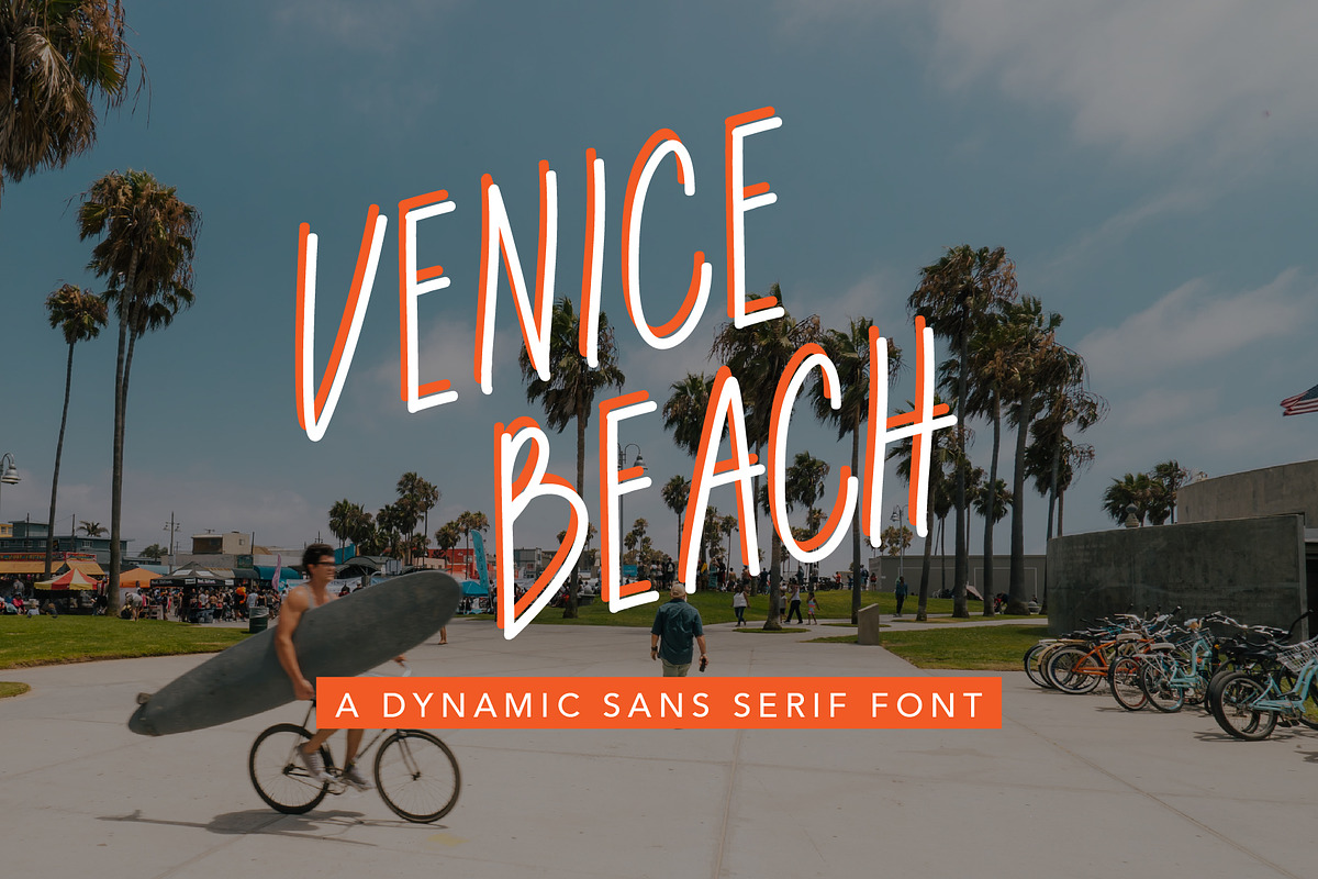 Venice Beach Font, a Sans Serif Font by Eike Creative (Photo 1 of 4)