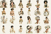 Stylish Watercolor Clipart Set, an Illustration by DreamCafeArt (Thumbnail 2 of 6)