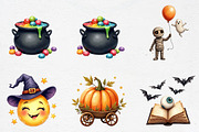 Whimsy Halloween Clipart, an Illustration by CrexoraLab (Thumbnail 3 of 5)