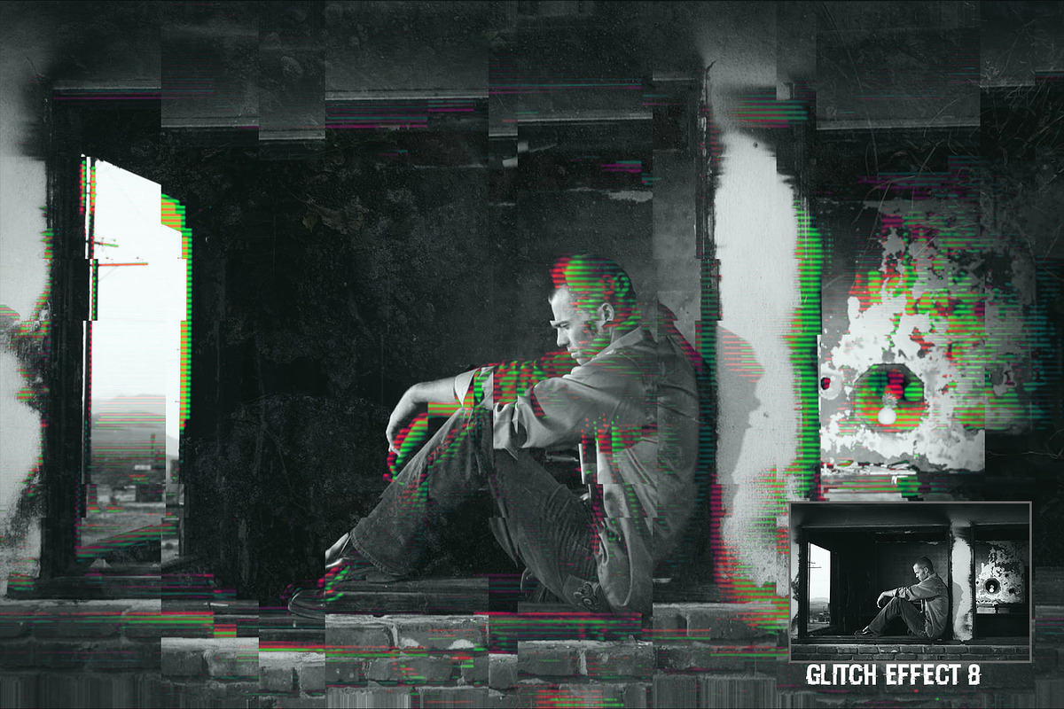 Glitch Effects Mega Pack, an Action Add-On by pallabip (Photo 9 of 10)