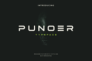 Punoer - Modern Futuristic Typeface, a Sans Serif Font by Letterna (Thumbnail 1 of 4)