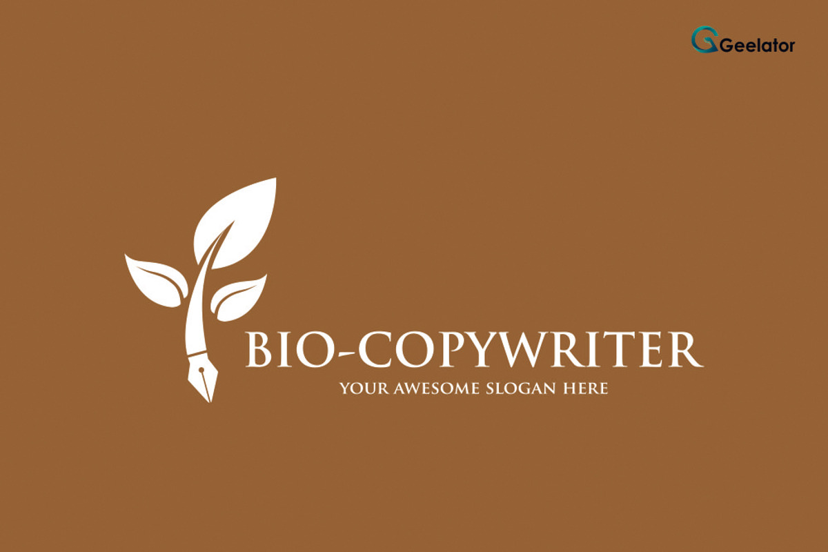 Bio-Copywriter Logo Template, a Branding & Logo Template by Geelator Studio