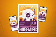 House Music Event Flyer Set, a Flyer Template by The Good Store (Thumbnail 1 of 2)