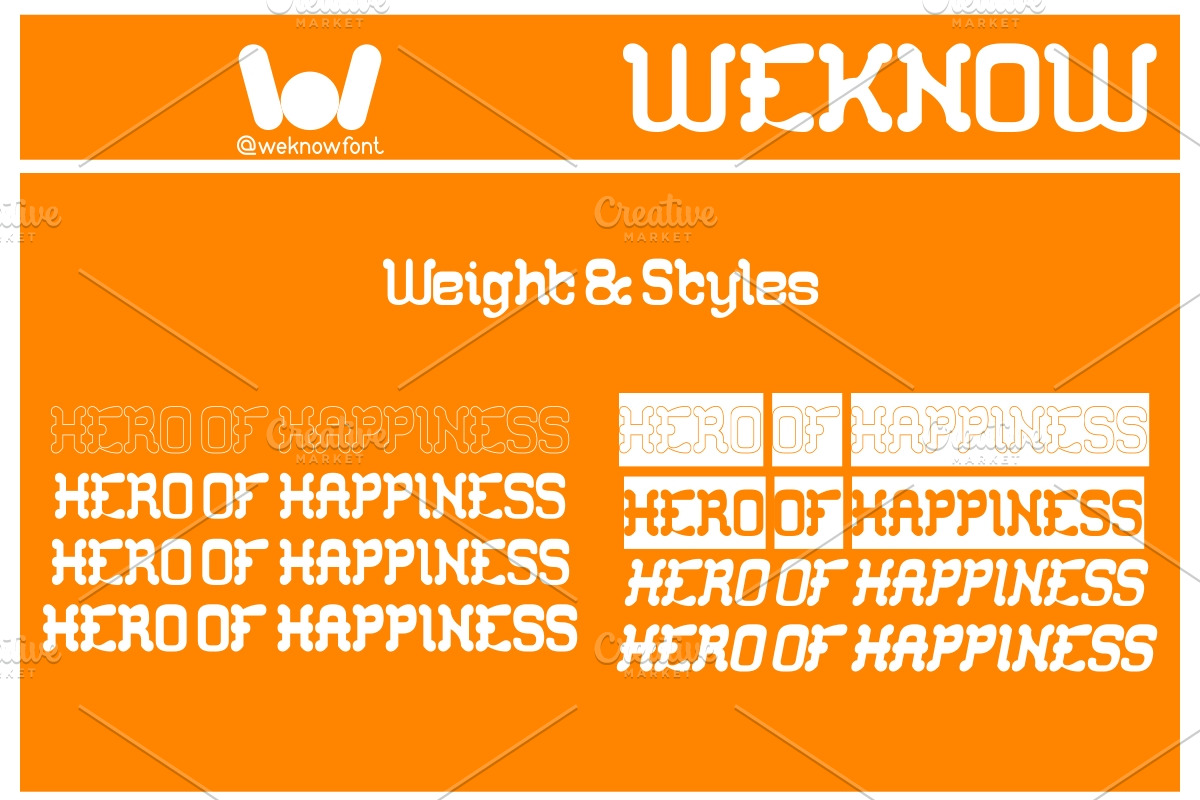 Hero of happiness font, a Font by weknow (Photo 8 of 8)