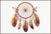 Watercolor Boho Dreamcatcher Clipart, an Illustration by Sublimation Artist (Thumbnail 3 of 6)