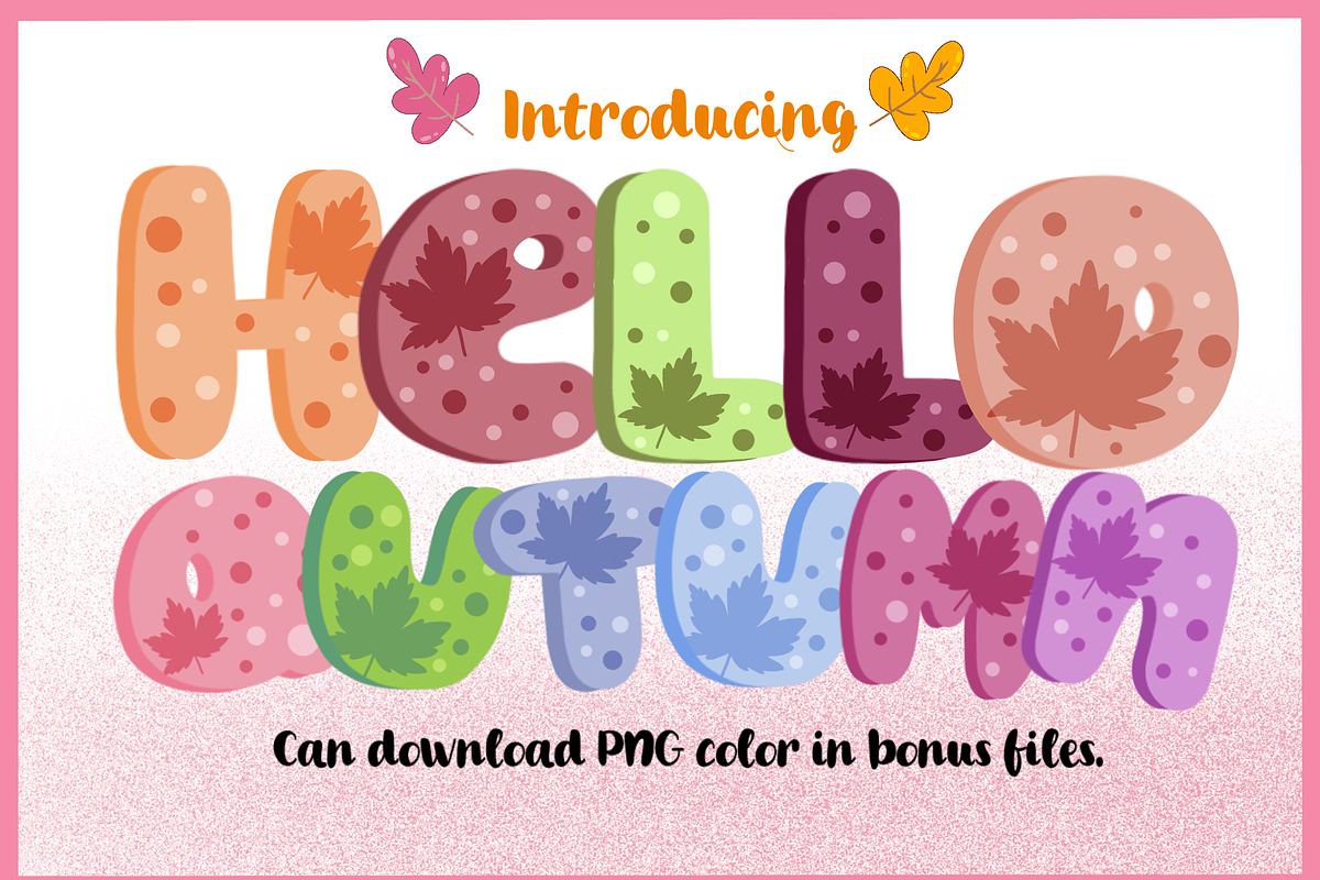 Hello Autumn-PNG fonts, a Symbol Font by It me digital art (Photo 1 of 6)