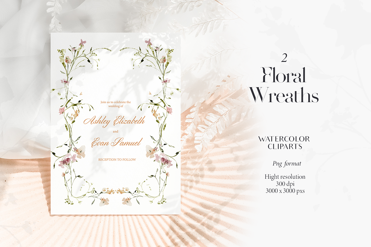 Subtle delicate peach & pink flowers, a Decorative Illustration by Grace Noboa Illustrations (Photo 7 of 10)