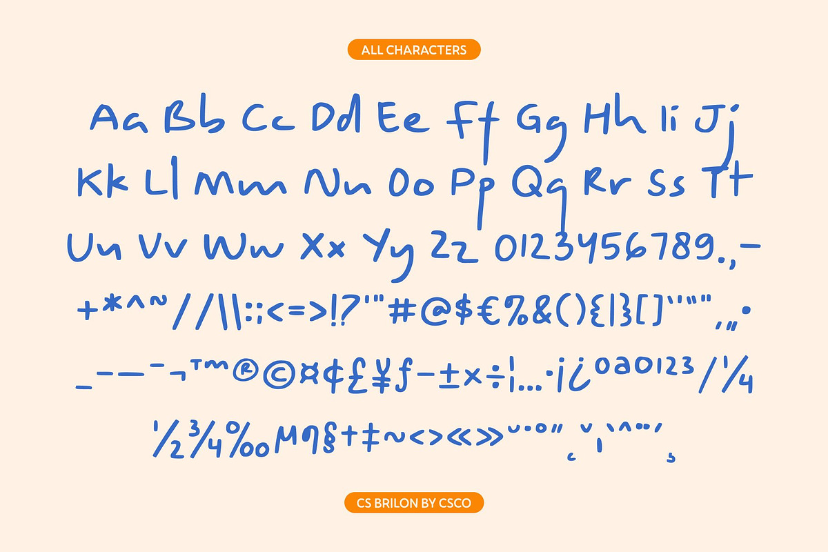 CS Brilon – Handdrawn Font, a Handwritten Font by Craft Supply Co. (Photo 8 of 8)