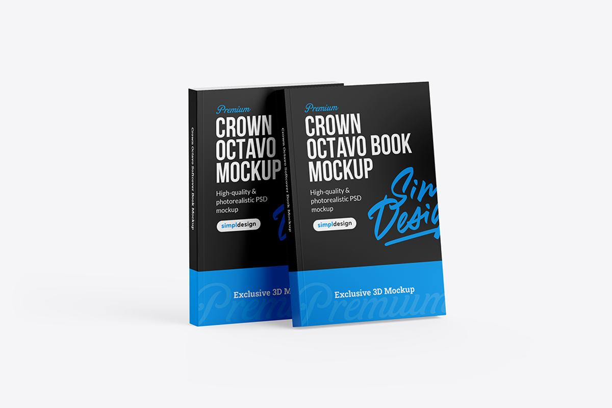 Crown Octavo Softcover Book Mockup, a Books & Magazine Mockup by SimplDesign (Photo 9 of 13)