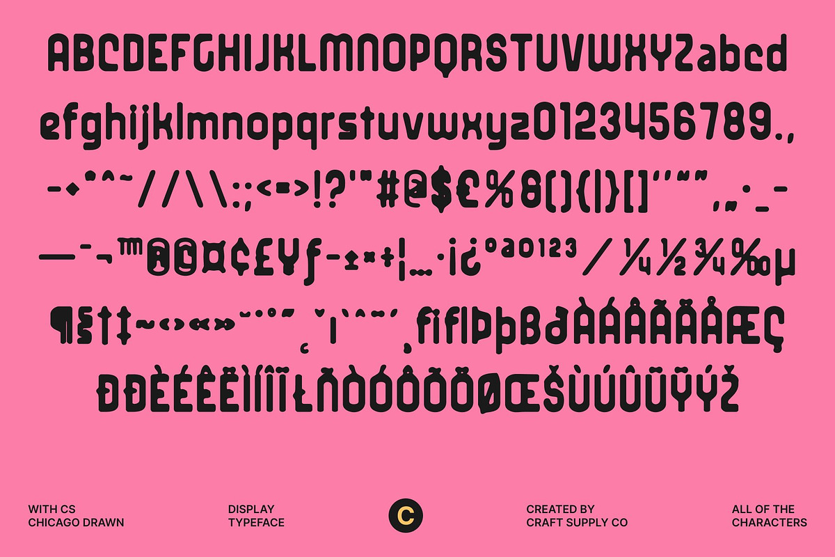 CS Chicago Drawn, a Sans Serif Font by Craft Supply Co. (Photo 8 of 8)