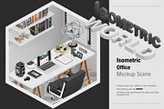 Isometric Office Scene Mock-up, an iPhone Mockup by IsometricWorld (Thumbnail 1 of 7)