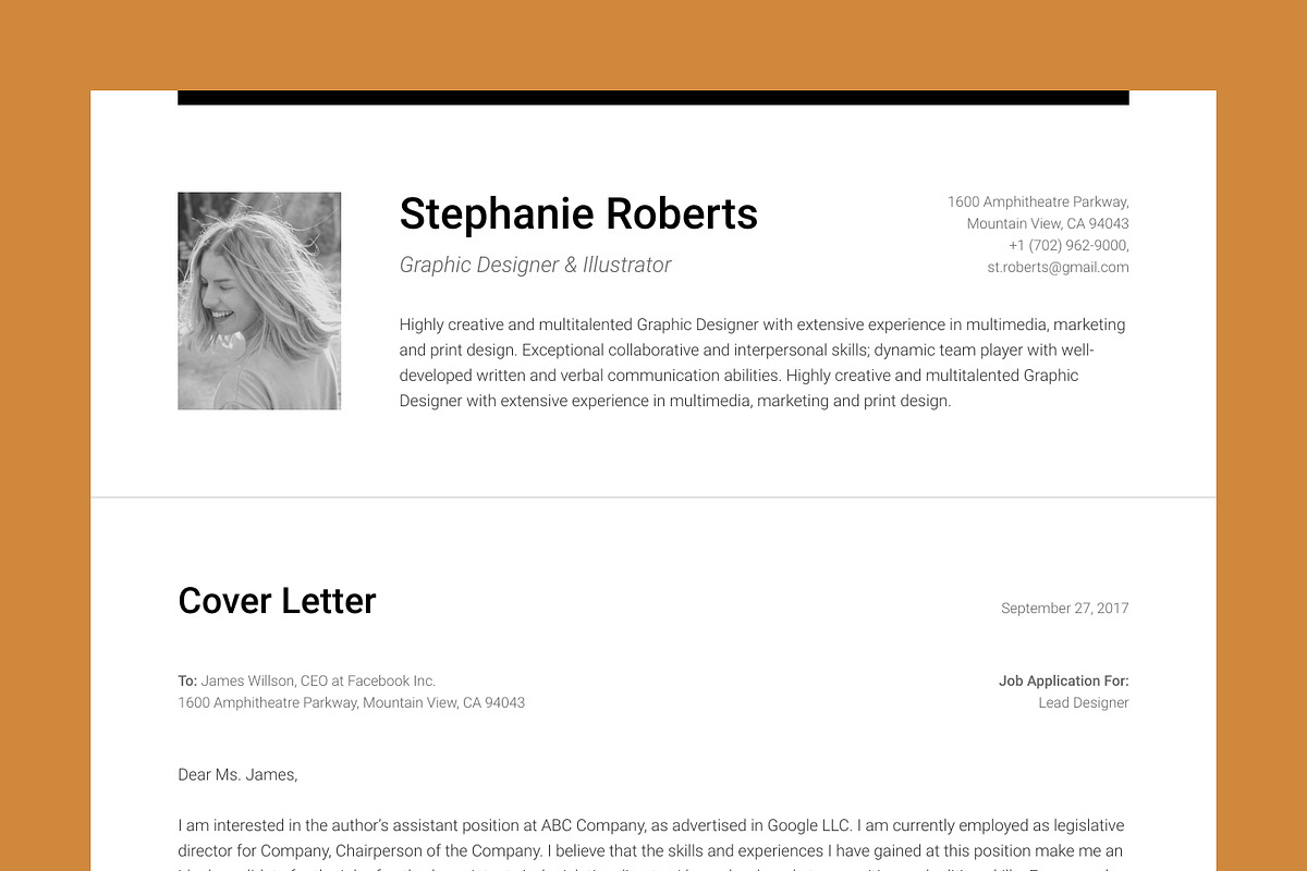 Professional Resume Set 1 Horizontal, a Resume Template by DEFNST (Photo 4 of 9)