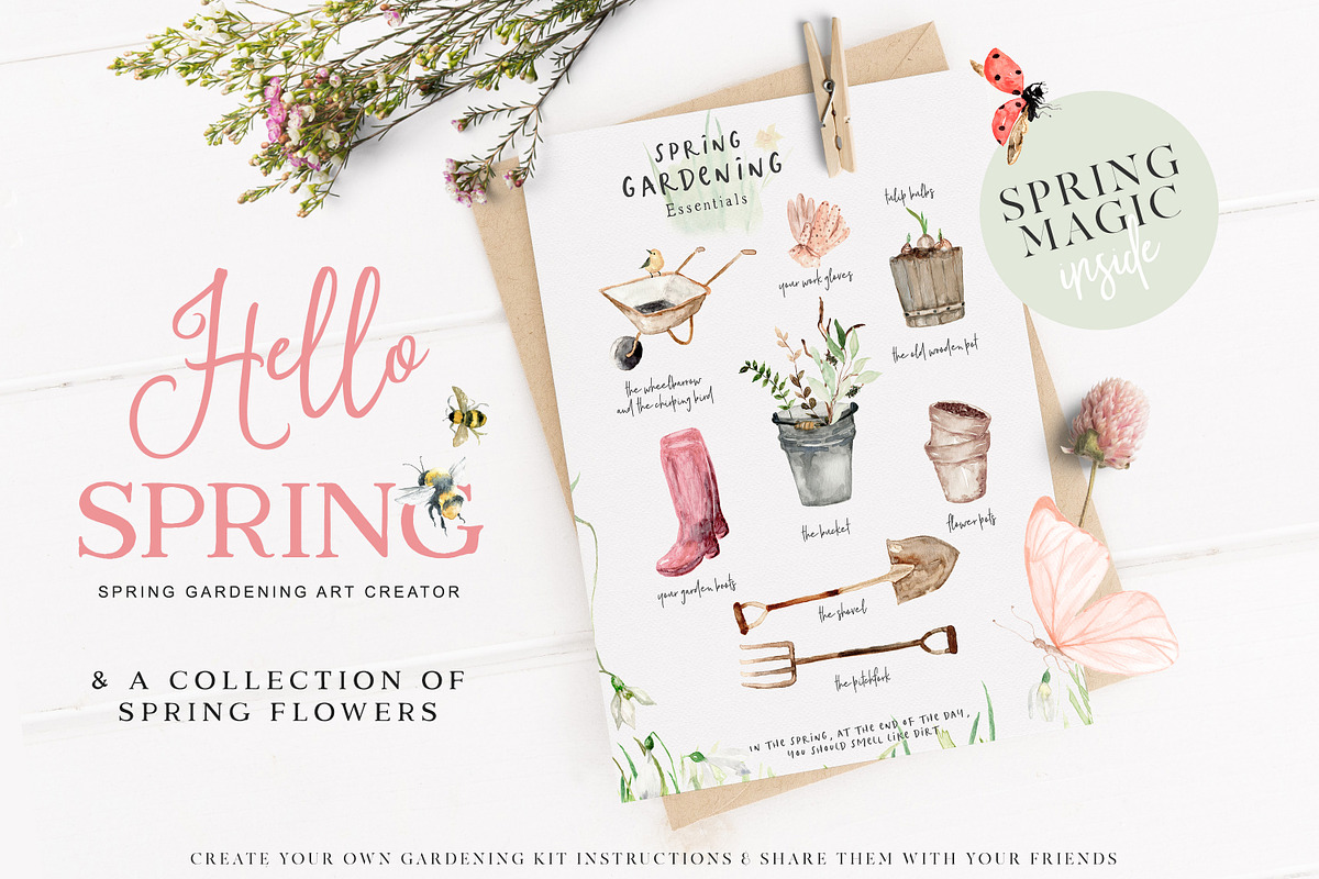 Hello Spring - Gardening Graphics, an Object Graphic by studioequinox (Photo 1 of 12)