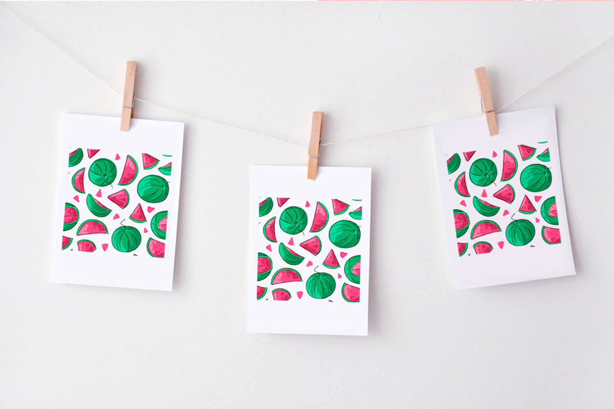 Seamless pattern with watermelons, a Pattern Graphic by Melniklenart (Photo 4 of 4)