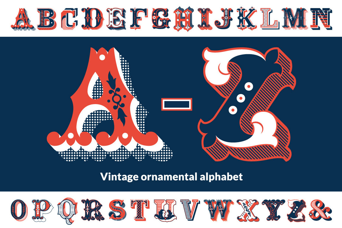 Vintage ornamental alphabet, an Object Graphic by Imperator_Kot (Photo 1 of 3)
