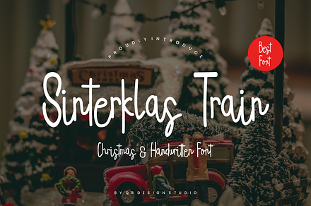 Sinterklas Train, a Handwritten Font by QR Design Studio