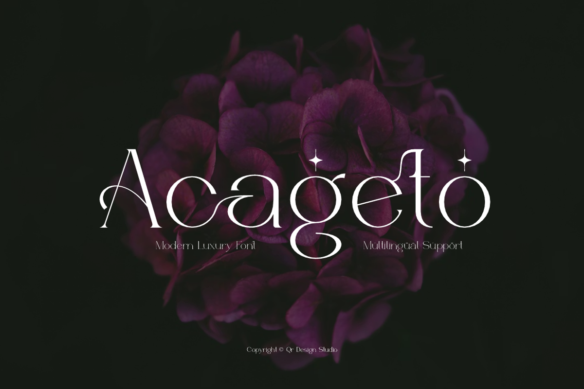 Acageto - Modern Luxury Font, a Serif Font by QR Design Studio (Photo 1 of 16)