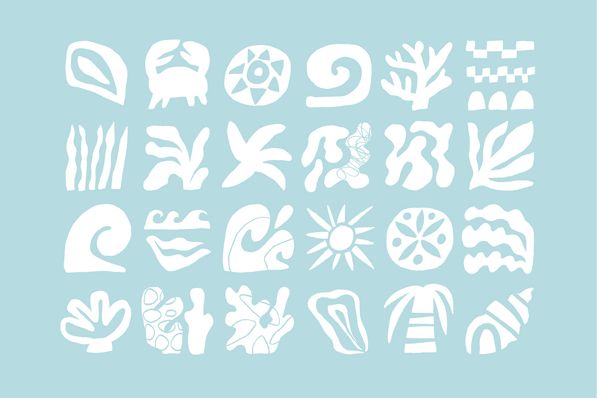 OCEAN VIBES | 180 HAND DRAWN CLIPART, an Object Illustration by Favete Art (Photo 8 of 18)