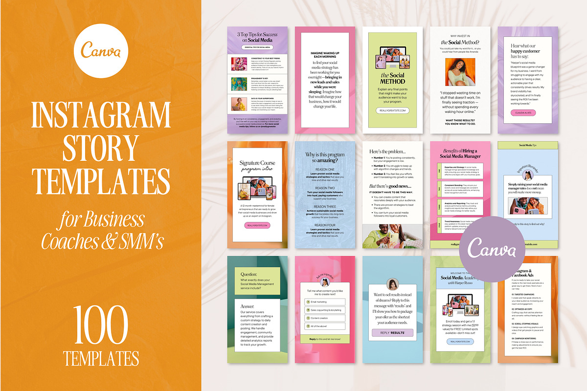Instagram Story Templates Canva, a Social Media Template by Fallon Gerst (Photo 1 of 27)