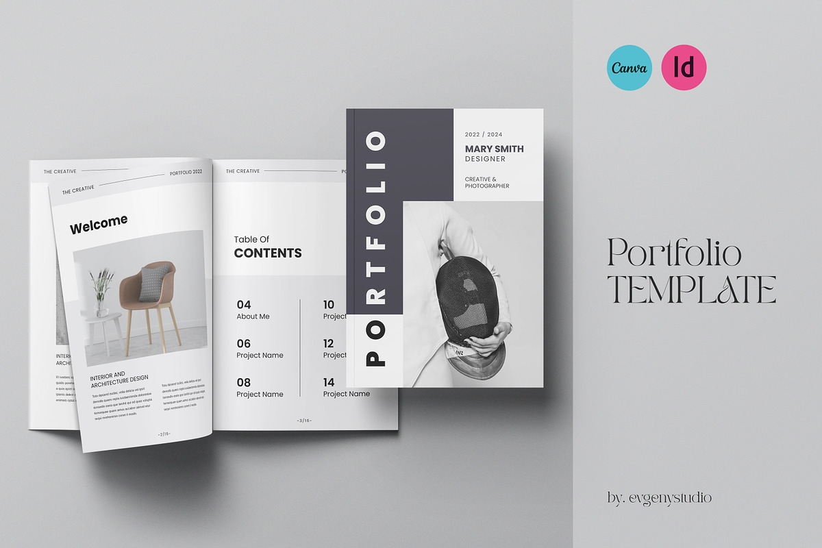 Simple Portfolio Template, a Templates & Theme by evgenystudio
