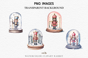 Christmas Snow Globe Nutcracker Art