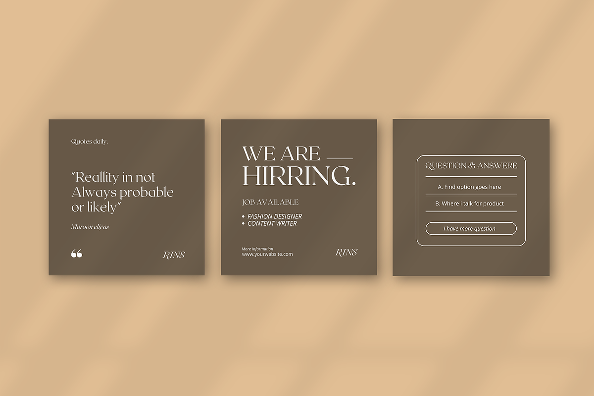 RINS | Social Media Kit Canva, a Social Media Template by ONESADYA (Photo 6 of 9)