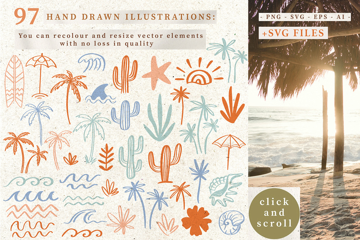 Boho Summer Graphics Bundle - vol 2., a Graphic by Katrinelly (Photo 2 of 15)