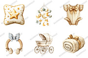 Neutral Baby Watercolor Clipart, an Illustration by designcity5 (Thumbnail 3 of 5)