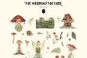 MUSHROOMCORE watercolor forest, a Seasonal Illustration by LiChu Art (Thumbnail 5 of 17)