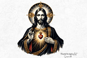 Black and Gold Jesus Christ clipart, a Person Illustration by ThatsDesignArt (Thumbnail 6 of 10)