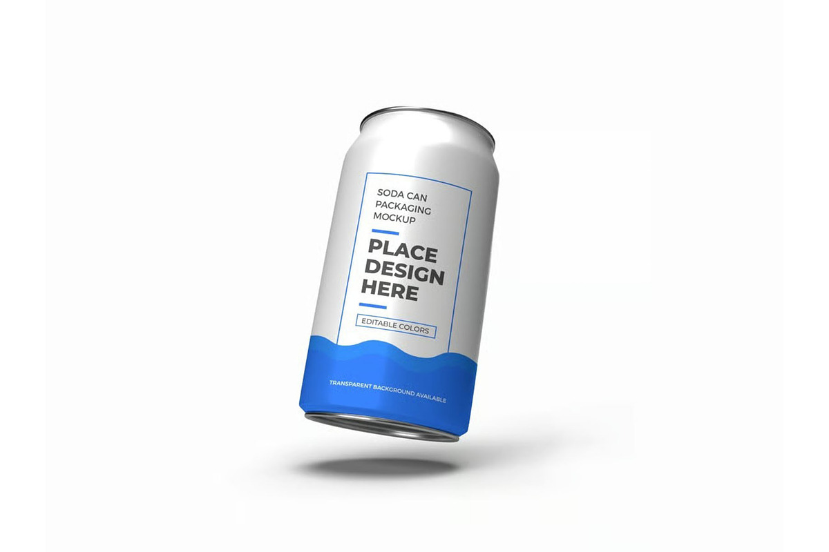 Soda Drink Can Packaging Mockup, a Packaging Mockup by DesignRushMarket (Photo 6 of 11)