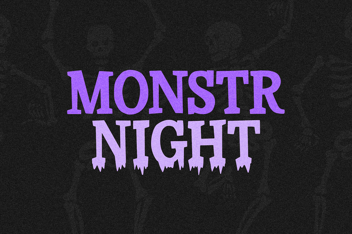 Monster Night spooky halloween font, a Handwritten Font by supfonts (Photo 1 of 7)