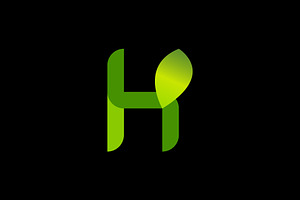 Letter H Leaf Logo, a Branding & Logo Template by Salman Shop