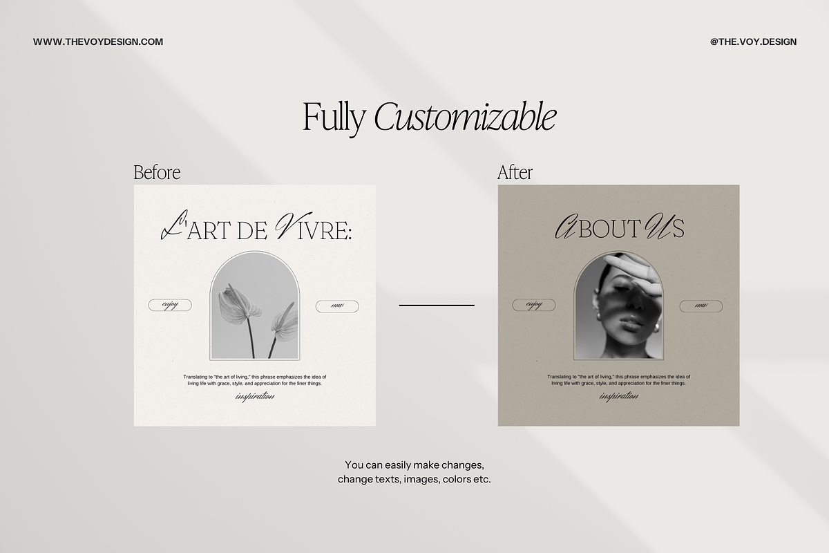Vanilla Instagram Canva Templates, a Social Media Template by The Voy Design (Photo 4 of 10)